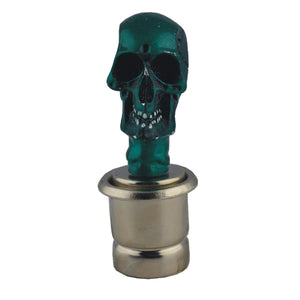 Cool Skull Head Style Car Cigarette Lighter - Blue Silver (DC 12V)