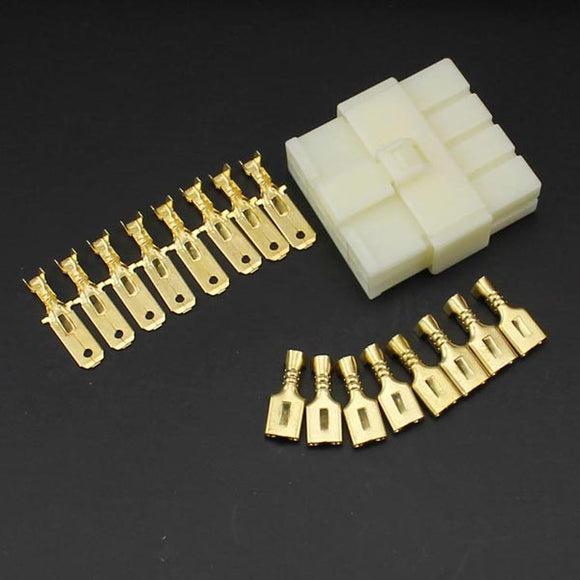 6.3mm Male Female 8 Way Connectors Terminal for Motorcycle Car