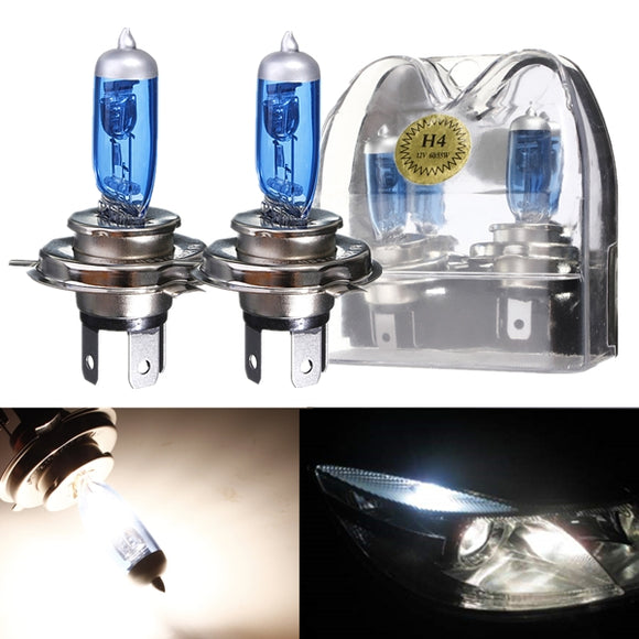 2 x H4 Halogen Xenon Low Beam Light Bulbs P43T 55W