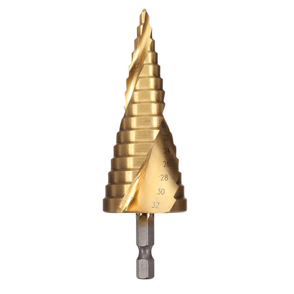 4-32MM HSS 4241 Step Drill Spiral Groove Ladder Drill Hexagon Shank