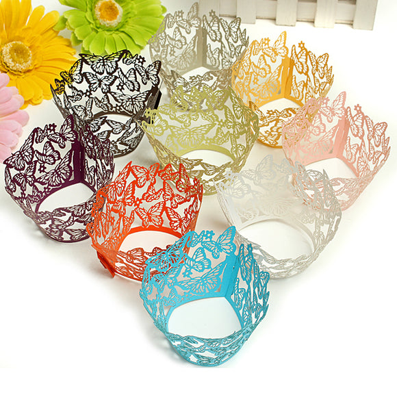 12PCS Butterfly Baking Cup Cake Wrapper Cup Cake Decoration
