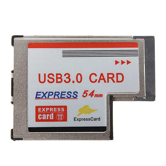 54mm Express Card to 2 Port USB 3.0 Adapter Transfer Rate Up to 5Gbps