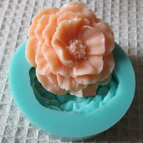 3D Mini Peony Fondant Mold Silicone Cake Chocolate Moulds Cake Decorating Baking Tool