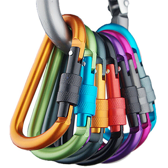 Outdoor Multi Colors Safety Buckle Aluminum Carabiner Key Chain