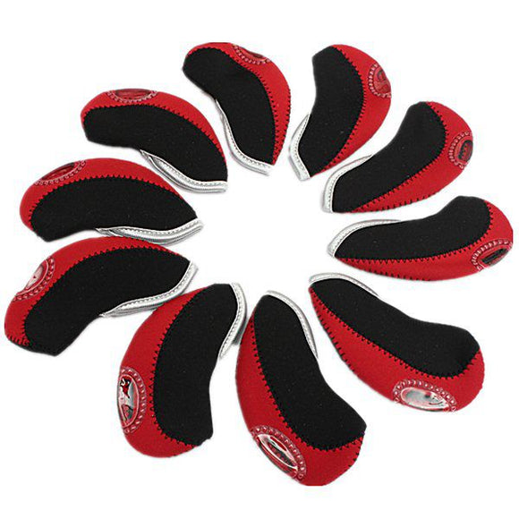 10 PCS Sports Golf Wedge Iron Head Covers Protective Covers
