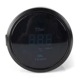 2 52 MM Car Auto LED Lights Simulate Oil Temp Temperature Gauge"