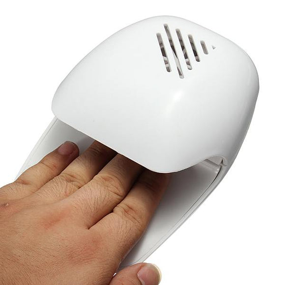 Portable White Nail Polish Curing Air Drying Fan Finger Toe Dryer
