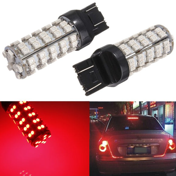 2.5W DC12V 3528 68 LED SMD Red Brake Stop Light Bulb