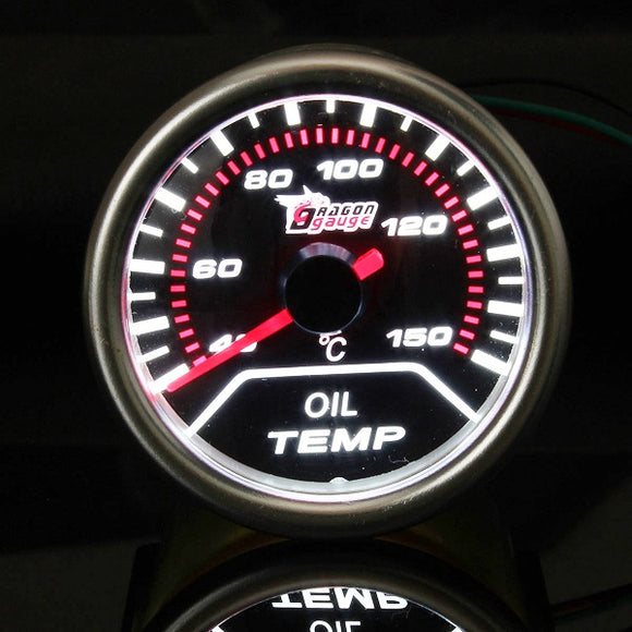 2 Inch Universal Car Red Led Oil Temperature Gauge 40-150 Meter