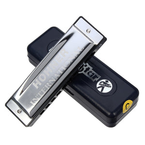 Silver Star HOHNER 10 Holes Blues Harmonica Key Of C