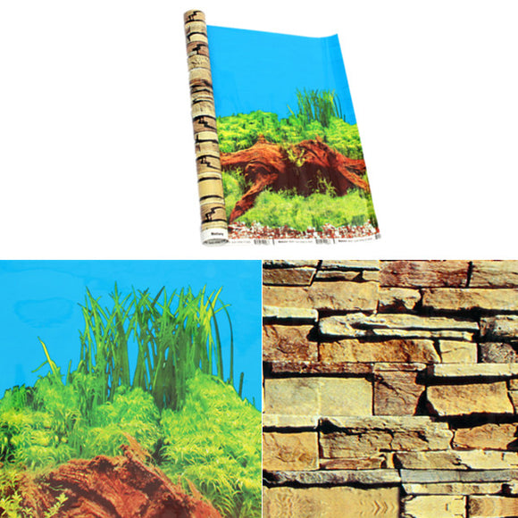 Aquarium Background Double Sided Poster Decoration For Fish Tank