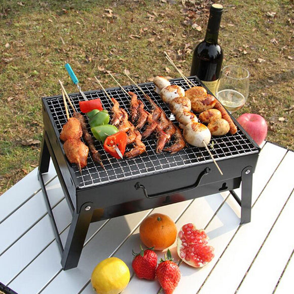 Outdoors BBQ Portable Charcoal Grill Household Folding Rack Grill