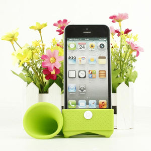 Lovely Design Horn Shape Silicon Loudspeaker For iPhone 4 4S