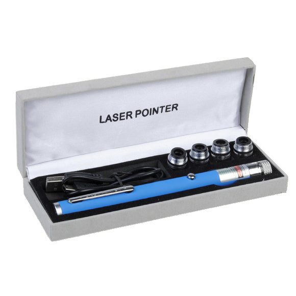 LT-ZS01 532nm 5 Patterns USB Charge Green Laser Pointer(1/5MW)