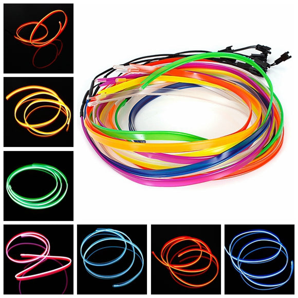 1M EL Cold Wire Neon Light Dress Party Decoration With Ballast Controller For Motor Auto