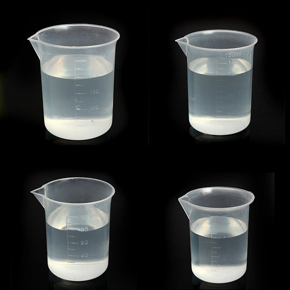 Laboratory Kitchen Test Plastic Beaker Measuring Cup 50 100 150 250ml