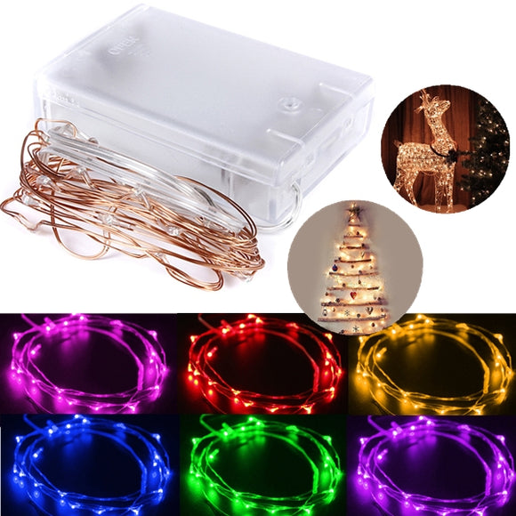 2M 20 LED Copper Wire Starry Lights String Fairy Battery Powered Decor