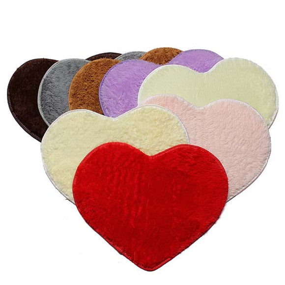 50x60cm Heart Shape Doormat Bathroom Bedroom Carpet