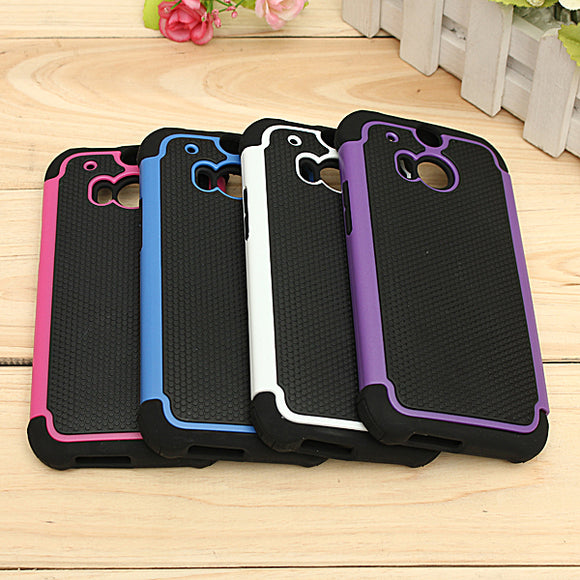 Shockproof Hybrid Dual Layer TPU + PC Case For HTC One M8