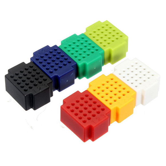 21pcs 7colors ZY-25 Mini Solderless PCB Circuit Test Breadboard