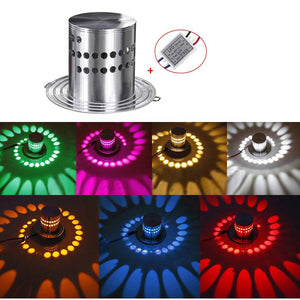 Modern High Power 3W LED Spiral Decoration Wall Light Sconce Spot