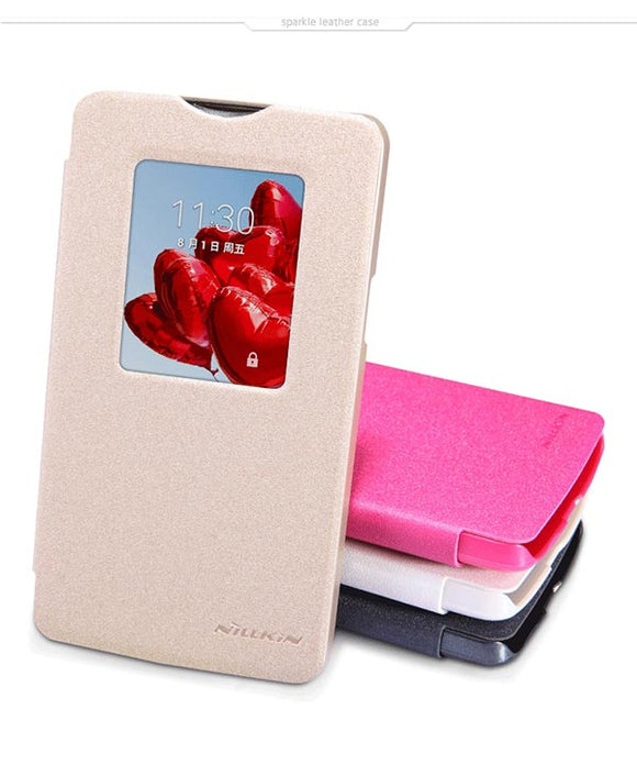 Nillkin Sparkle Series Flip Cover Leather Case For LG L80(D380)