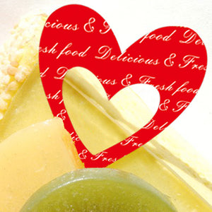 50Pcs Love Heart Cake Insert Card Cup Cake Mousse Cake Decoration