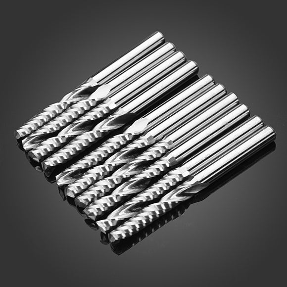 10pcs 4x22mm Single Flute CNC Milling Cutter CNC Carving Engraving Machine Tool