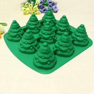 3D Christmas Tree Cake Mould Silicone Cookie Chocolate Baking Mold Multifunction Kitchen Accessories