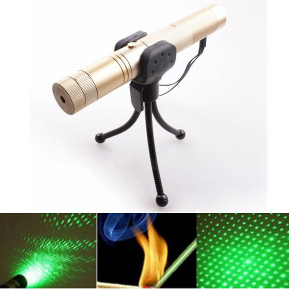 LT-0668 Adjustable Focus 532nm 5mw Green Laser Pointer+Light Star Cap