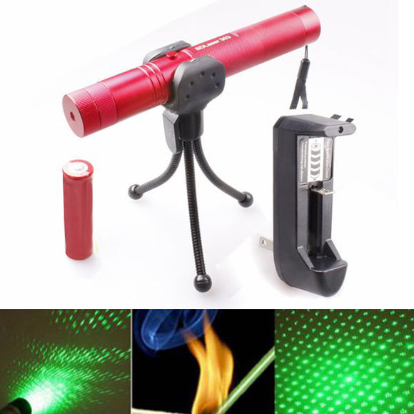 LT-0672 Adjustable Focus 532nm 5mw Green Laser Pointer Suit