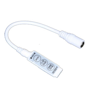 Mini 3 Key 12V LED Controller Dimmer For RGB 5050 Strip Lights