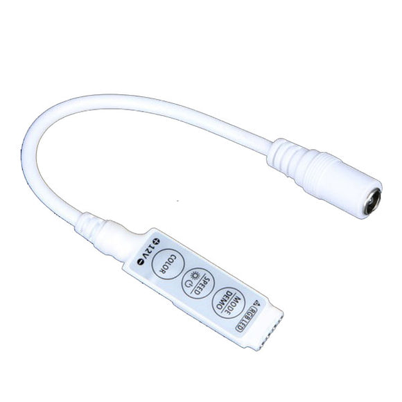 Mini 3 Key 12V LED Controller Dimmer For RGB 5050 Strip Lights
