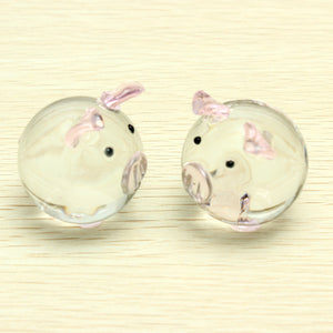 Crystal Glass Couple Pig Cute Pig Ornament Lovers Lucky Pig Gifts