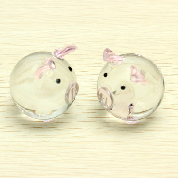Crystal Glass Couple Pig Cute Pig Ornament Lovers Lucky Pig Gifts