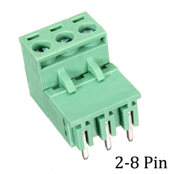 Excellway DR55 10pcs 2-8pins Curved 5.08mm Pluggable Terminal Blocks Connector