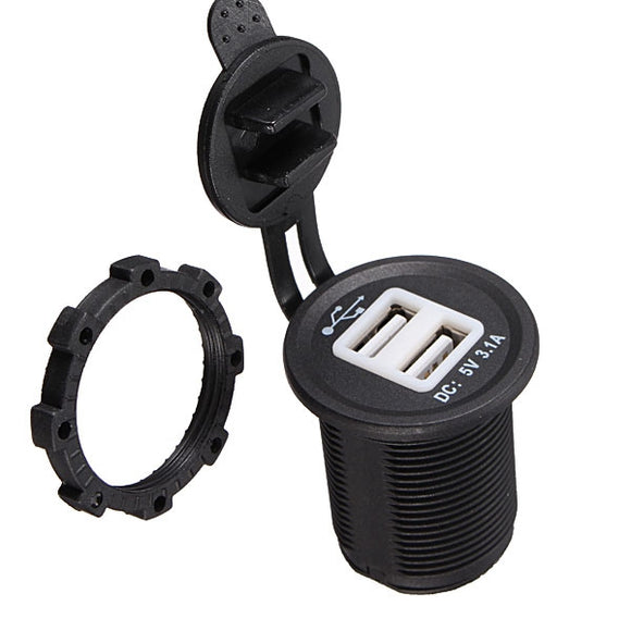 12-24V USB Port Car Motorcycle Power Socket Spliter Charger Adapter