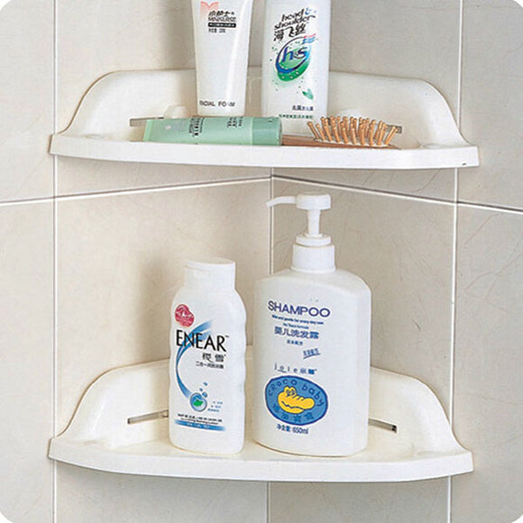 Suction Cup Multi-functions Corner Drain Shelf Bathroom Organizer Rack Cream Holder Storage