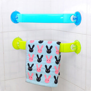Powerful Sucker Towel Rack Rotatable Bathroom Corner Shelf Racks