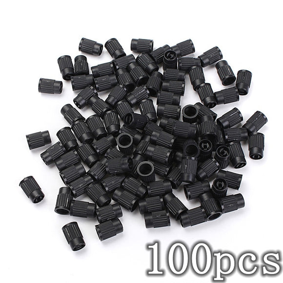 100pcs Plastic Tire Valve Stem Caps Anti-dust Cover