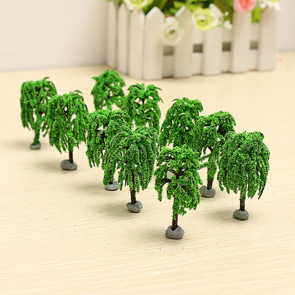 10PCS DIY Building Sand Table Model Material Scene Willow Tree 6cm