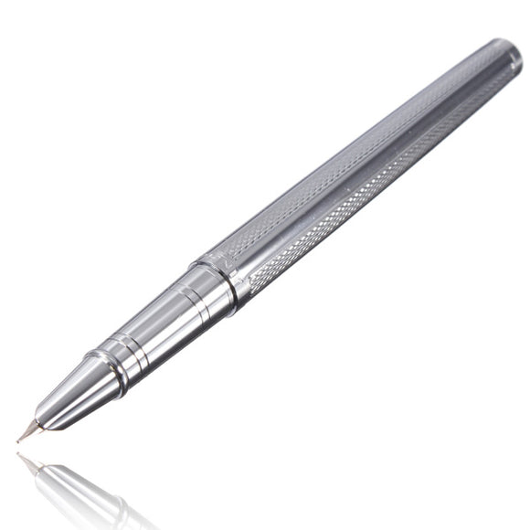 JinHao 126 High Quality Silver Fine Nib Metal Fountain Pen