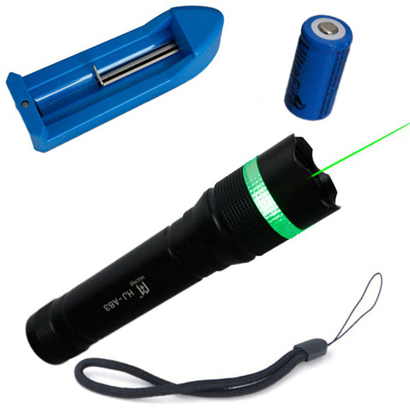 LT-HJA83 532nm Zoomable Green Laser Pointer Suit 5mw 1x16340