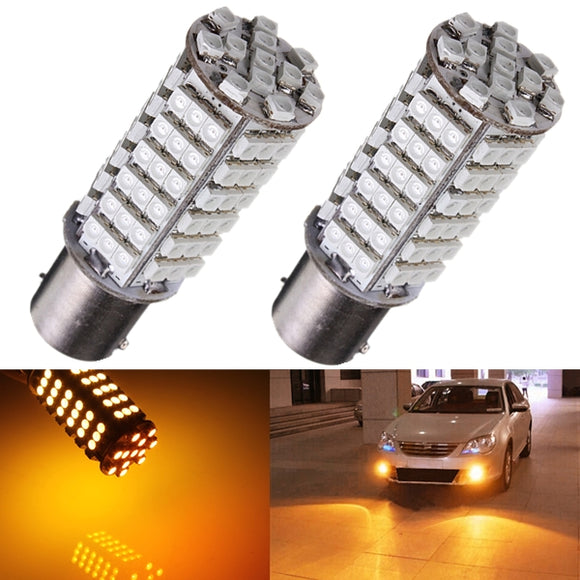 Amber Yellow 1156 P21W Ba15s 102 LED Tail Fog Head Signal Light Bulb