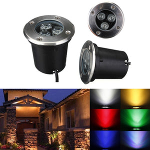 3W LED Waterproof Outdoor In Ground Garden Path Flood Landscape Light