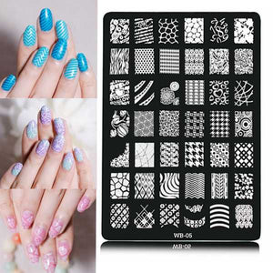 Nail Art Image Printing Plate Polish Stamping Template DIY Tips Design