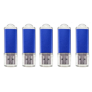 5 x 128MB USB 2.0 Flash Drive Candy Blue Memory Storage Thumb U Disk