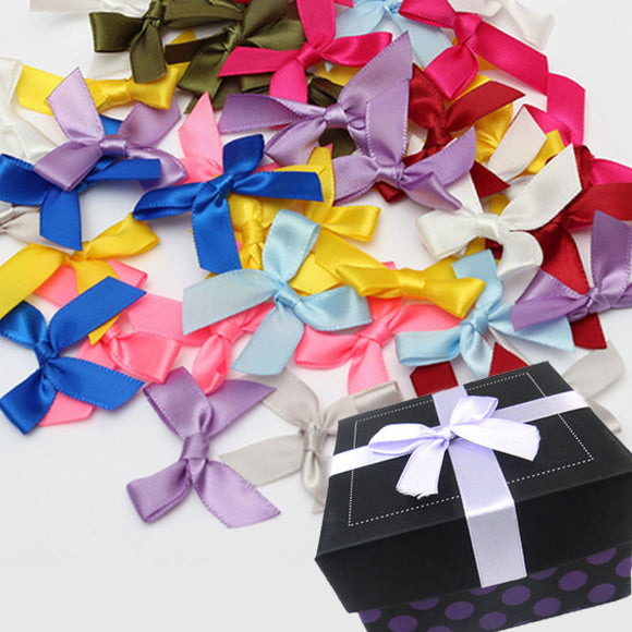 50pcs Silk Ribbon Bows Bow Bowknots Ribbon Party Gift Decoration Craft DIY Gift