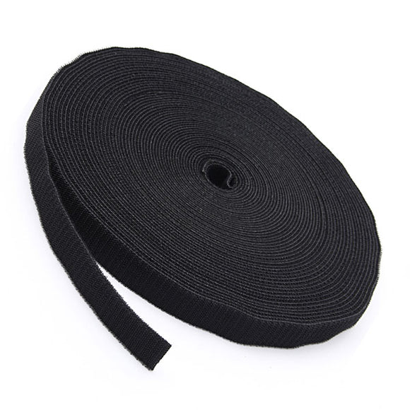 25M Black Strapping Cable Tie Magic Tape