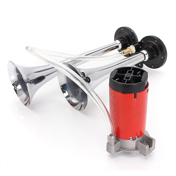 12V Air Horns Dual Trumpet Super Loud With Compressor Twin Tone